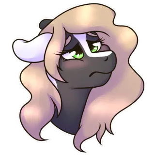 😳 15d39ef6 Poney, Dessin animé, Triste, Animal, Équin telegram sticker