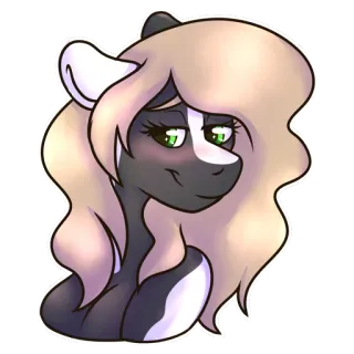 ☺️ 61e6831a Poney, Dessin animé, Animal, Cheval, Fantaisie, Mignon telegram sticker