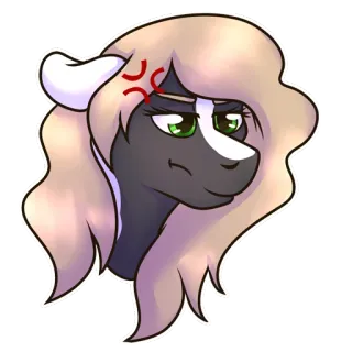 😡 e6be15f3 Poney, Colère, Dessin animé, Animal, Mammifère, Cheval, Poilu telegram sticker
