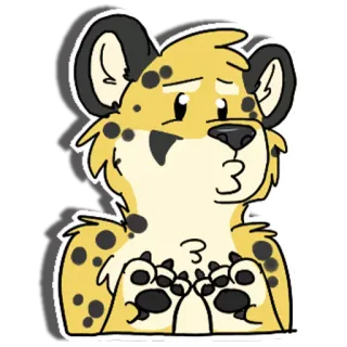 😗 8721a8aa гепард, животное, милый, мультфильм, наклейка, кошачий, млекопитающее telegram sticker