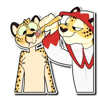 ✏️ 4327d9cf báo gêpa, báo hoa mai, hình vẽ, furry, hoạt hình, động vật telegram sticker