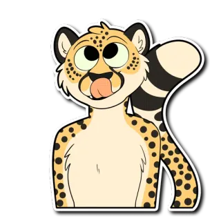😋 f2849143 báo gêpa, động vật, hoạt hình, furry telegram sticker