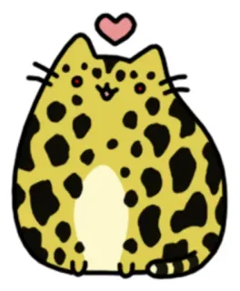 😕 9aad8966 chat, animal, autocollant, dessin animé, cœur, mignon, illustration, félin telegram sticker