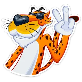 ✌️ 857fe338 Chester Cheetah cheetah, sunglasses, cartoon, mascot, snack, cheetos telegram sticker
