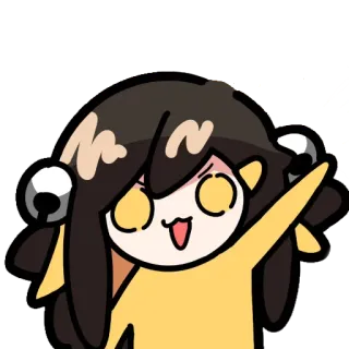 👋 07b40918 dibujo animado, animado, lindo, personaje, fanart, arte digital telegram sticker