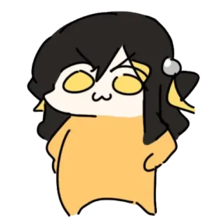 🙂 403b10d7 Dibujos animados, Mono, Chibi, Pegatina telegram sticker
