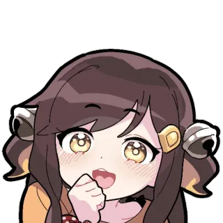 😃 4abb8c3d Anime, Lindo, Personaje, Chica, Kawaii, Fanart, Expresión telegram sticker