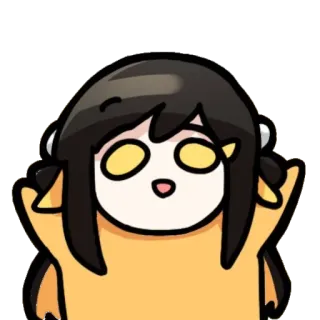 😀 cfab34f3 Dibujo animado, Sticker, Anime, Chica, Lindo telegram sticker