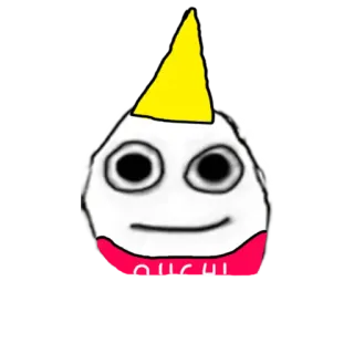 😎 07c5bfeb OUCH! kartun, aduh, topi pesta, sakit telegram sticker