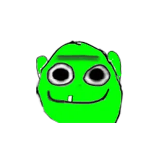 🤢 dc642f22 Kartun, Hijau, Monster, Makhluk, Lucu, Gambar telegram sticker