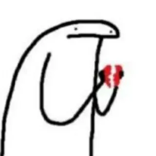 🌟 852c818e 火柴人, 心碎, 伤心, 破碎的心, 极简主义, 卡通 telegram sticker