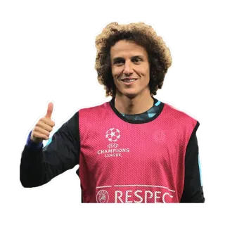 👍 1465bea7 RESPECT sepak bola, jempol, olahraga, sepak bola, David Luiz telegram sticker