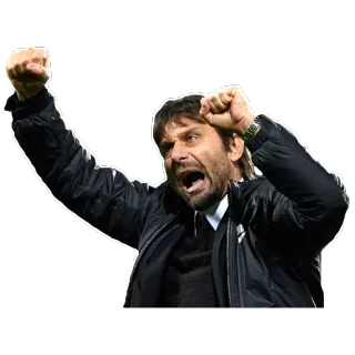 😡 65549e1e Antonio Conte sepak bola, pelatih, perayaan, olahraga, italia telegram sticker