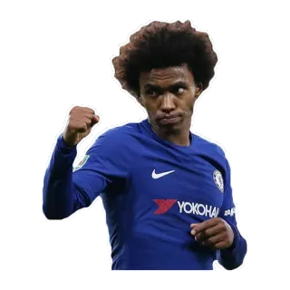 ✊ 925dc950 sepak bola, atlet, Willian, perayaan, olahraga telegram sticker