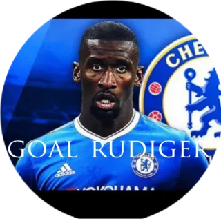 ⚽️ fbfdd162 Rudiger GOAL RUDIGER bóng đá, bóng đá, Chelsea, Rüdiger, thể thao, vận động viên telegram sticker