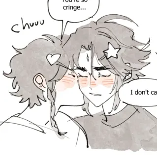 🩹 041ab0da You're so cringe... chuuu
I don't care Anime, Freundschaft, Cartoon whatsapp sticker