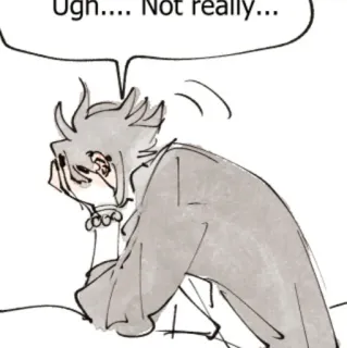 🩹 0c47479c Ugh.... Not really... Cartoon, Uff, Nicht wirklich, Müde, Deprimiert, Anime whatsapp sticker