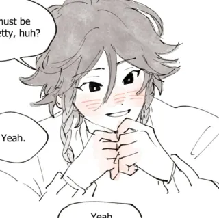 🩹 d38e861f must be
pretty, huh?
Yeah. Anime, Cartoon, Niedlich, Manga whatsapp sticker