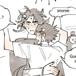 🩹 e92d83a8 snoree Umarmung, schläfrig, Anime, Manga, Cartoon whatsapp sticker