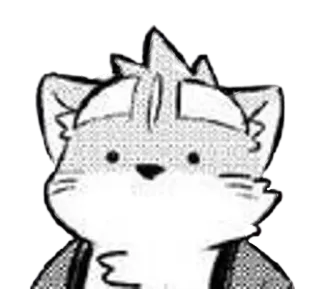 😶 86c41961 kot, zwierzę, manga, anime, słodki whatsapp sticker