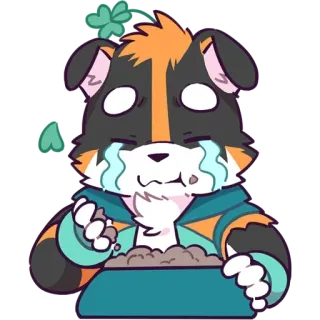 💸 9b06e28d pies, jedzenie, płacz, smutny, miska, zwierzę domowe, zwierzę whatsapp sticker