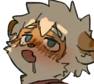 🤤 fd3b2ef7 anime, wyczerpany, zmęczony, futrzak, ślinienie się, kreskówka whatsapp sticker