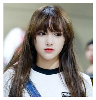 😐 e5fcdadd ผู้หญิง, ผู้หญิง, ภาพเหมือน, เกาหลี, เอเชีย, หน้า, คน telegram sticker