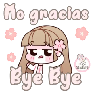 🌸 2f2f41e1 No gracias
Bye Bye imut, stiker, anime, cewek, bunga, kawaii, sampai jumpa, tidak terima kasih telegram sticker