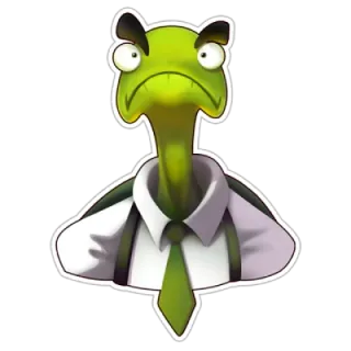 😠 30764313 turtle, cartoon, character, anthropomorphic, business, tie, suit telegram sticker