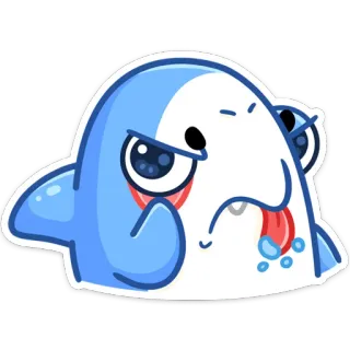 😡 ff3b1d49 サメ, アニメ, 面白い, かわいい, キャラクター, 絵文字, ステッカー telegram sticker