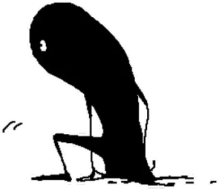 🤨 1b9fce29 triste, depressione, silhouette, cartone animato, cupo, solo whatsapp sticker