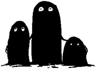 🤗 e097021e fantasmi, spaventoso, oscuro, silhouette, carino whatsapp sticker