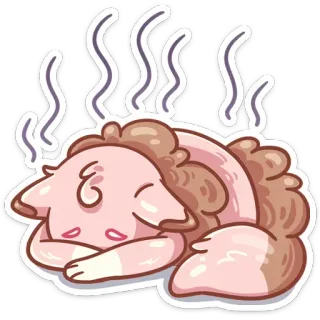 😴 56c6da24 милый, сонный, уставший, мультик, животное telegram sticker