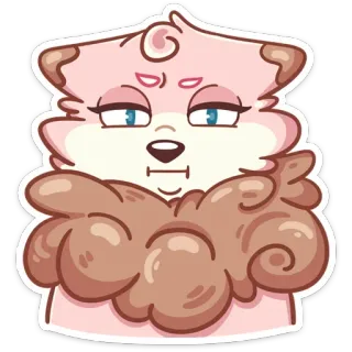 😑 59ff7b5b животное, кот, самодовольный, мультфильм, милый, наклейка telegram sticker