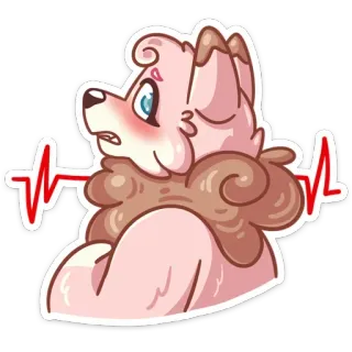 😟 7b6ac05b собака, щенок, животное, милый, мультфильм, сердцебиение, любовь telegram sticker