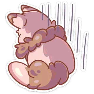 😰 a288649c животное, собака, грустный, плачущий, стикер, мультфильм telegram sticker
