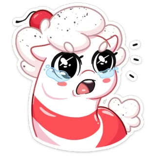 😒 1debc8ea Kreskówka, Słodkie, Kawaii, Cukierki, Płacz, Słodki, Deser telegram sticker