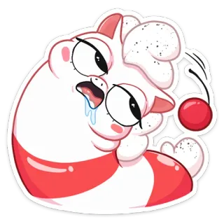 😩 c4ac62b4 Kreskówka, Kot, Naklejka, Śmieszne, Słodkie, Zwierzę telegram sticker