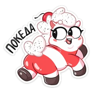 🍑 e59ba0e5 ПОКЕДА Kreskówka, Alpaka, Lama, Słodki, Kawaii telegram sticker