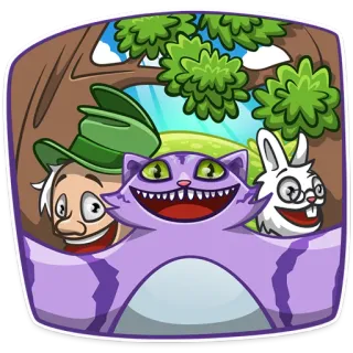 Cheshire Cat whatsapp stickers