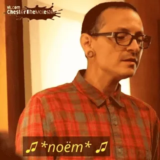 🎶 2a2d6022 Chester Bennington ♪ *noëm* ♪ chester bennington, linkin park, wokalista, muzyka telegram sticker