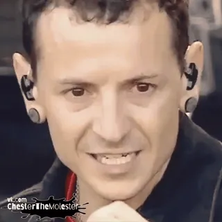😈 a6a3324d portret, mężczyzna, piosenkarz, Chester Bennington, Linkin Park telegram sticker