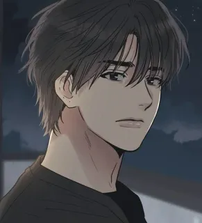 😕 e753e451 Anime, Đàn ông, Chân dung, Nghệ thuật telegram sticker