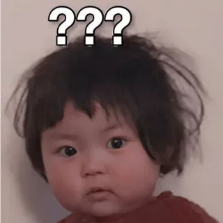 🤔 1c5a48a7 ??? domanda, confuso, bambino, meme, espressione, dubbio telegram sticker