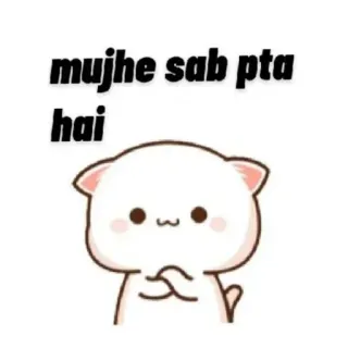 🙂 61cdd0d2 mujhe sab pta hai gatto, carino, testo, hindi, so tutto telegram sticker