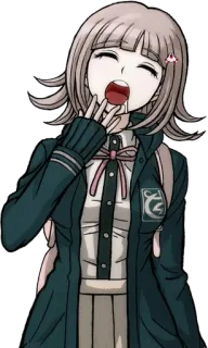 🌟 82d23cc0 Chiaki Nanami Danganronpa Аниме, Видеоигра, Персонаж, Милый, Розовый, Девушка telegram sticker