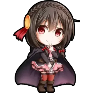 😍 ba66e224 Megumin Konosuba Anime, Cartone animato, Sticker, Manga, Chibi, Megumin, Konosuba telegram sticker