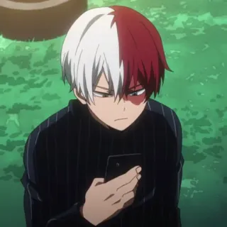 😠 8c75572c Shoto Todoroki My Hero Academia 애니메이션, 만화, 나의 히어로 아카데미아, 토도로키 쇼토, 캐릭터, 폰 whatsapp sticker