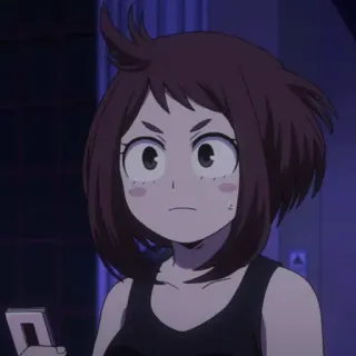 😅 92ad9831 Ochaco Uraraka My Hero Academia 애니메이션, 우라라카 오챠코, 나의 히어로 아카데미아, 캐릭터, 여성, 학생 whatsapp sticker