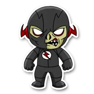 🧟‍♂️ 8bb09674 The Flash superhero, komik, DC Comics, zombie, horor, karakter telegram sticker